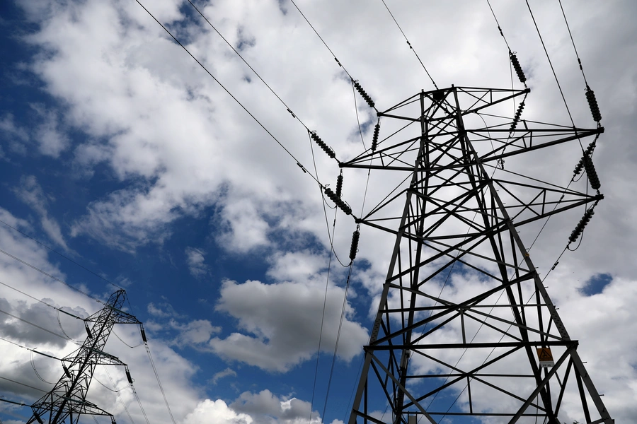 Electricity pylons are seen in London, Britain August 1, 2017.