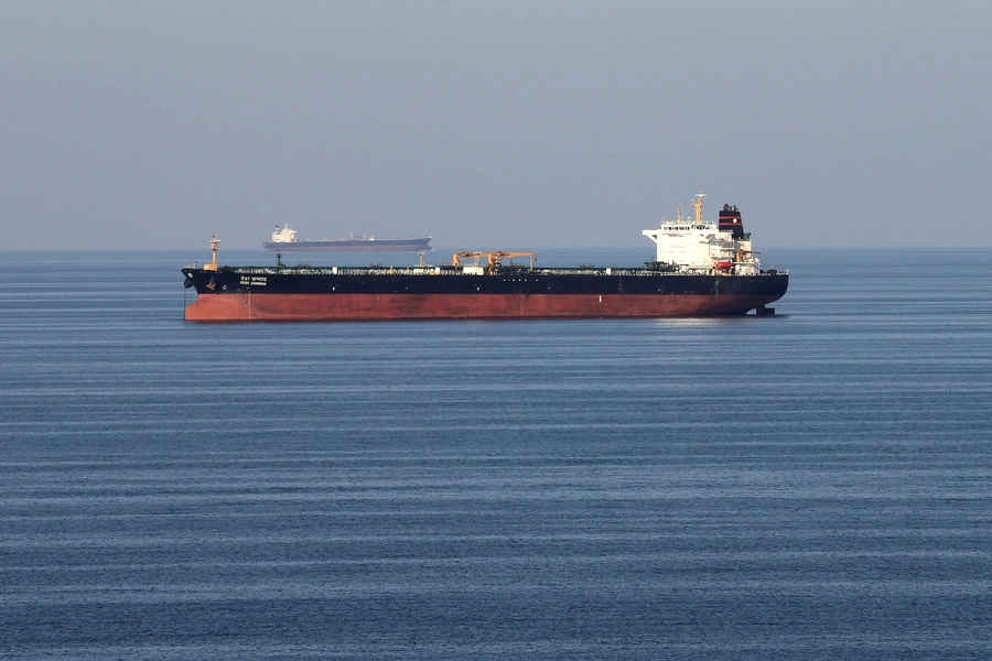 Oil tankers pass through the Strait of Hormuz, December 21, 2018.