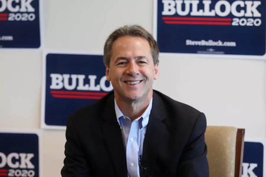 Steve Bullock speaks to the media during the launch of his 2020 presidential campaign in Helena, Montana. Jim Urquhart/REUTERS