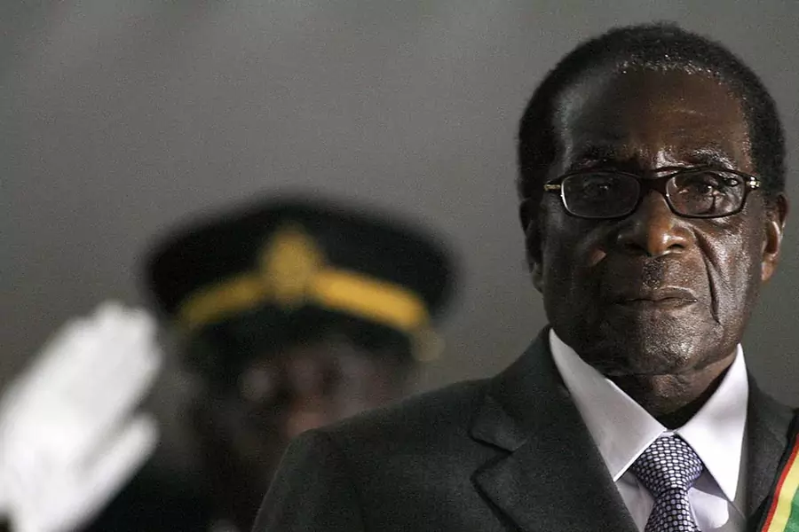 Zimbabwean President Robert Mugabe is sworn in for a sixth term in office in Harare after being declared the winner of a one-man election, on June 29, 2008.