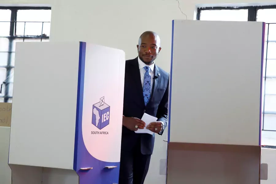 Democratic Alliance leader Mmusi Maimane casts his vote at a polling station, during the South Africa's parliamentary and provincial elections in Soweto, Johannesburg, South Africa May 8.