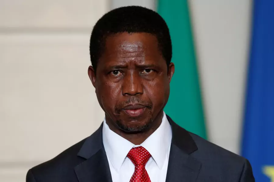 Zambia's President Edgar Lungu attending a signing ceremony in Paris, France, February 8, 2016