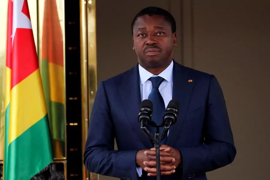 Togo's President Faure Gnassingbe attends a joint news conference with Ivory Coast's President Alassane Ouattara (unseen) at the presidential palace in Abidjan, Ivory Coast November 20, 2017. 