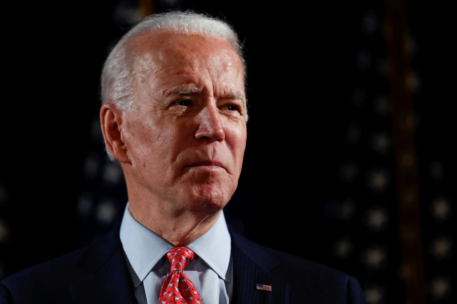 Former Vice President Joe Biden addresses  the coronavirus pandemic in Wilmington, Delaware, on March 13, 2020. 