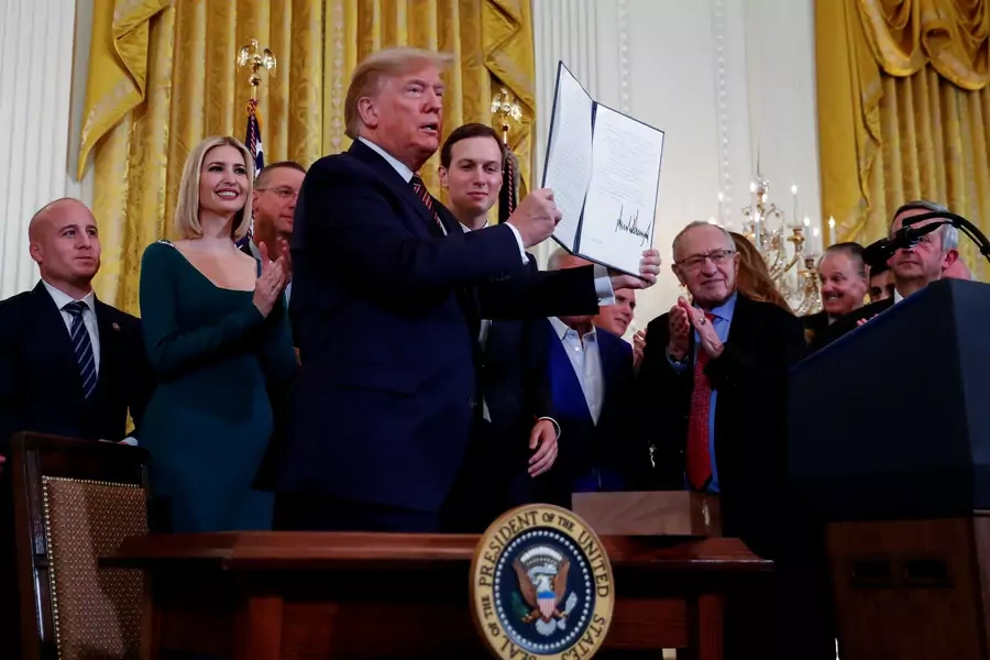 U.S. President Donald J. Trump participates in an executive order signing at the White House, in Washington, DC, on December 11, 2019. 