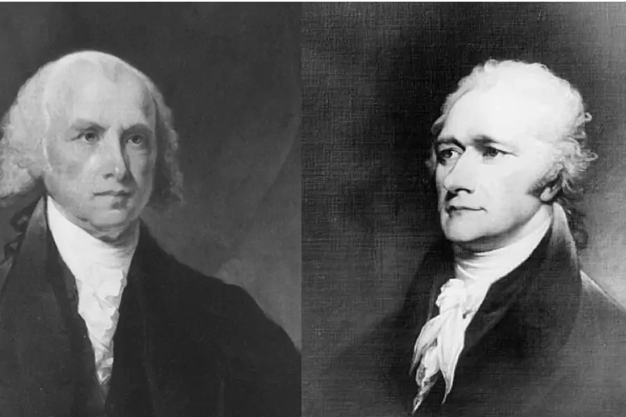 James Madison and Alexander Hamilton. Library of Congress