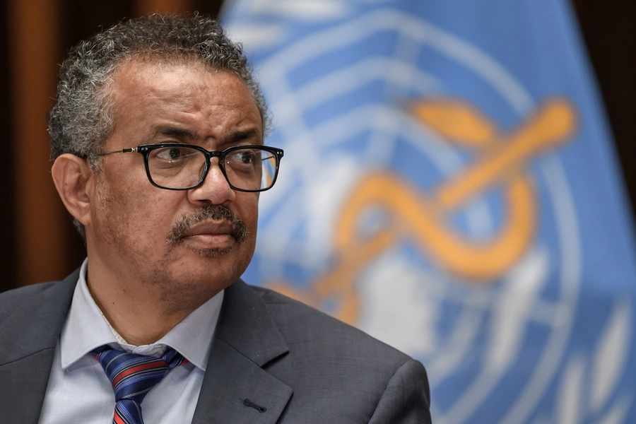 World Health Organization (WHO) Director-General Tedros Adhanom Ghebreyesus attends a news conference at the WHO headquarters in Geneva, Switzerland, on July 3, 2020 