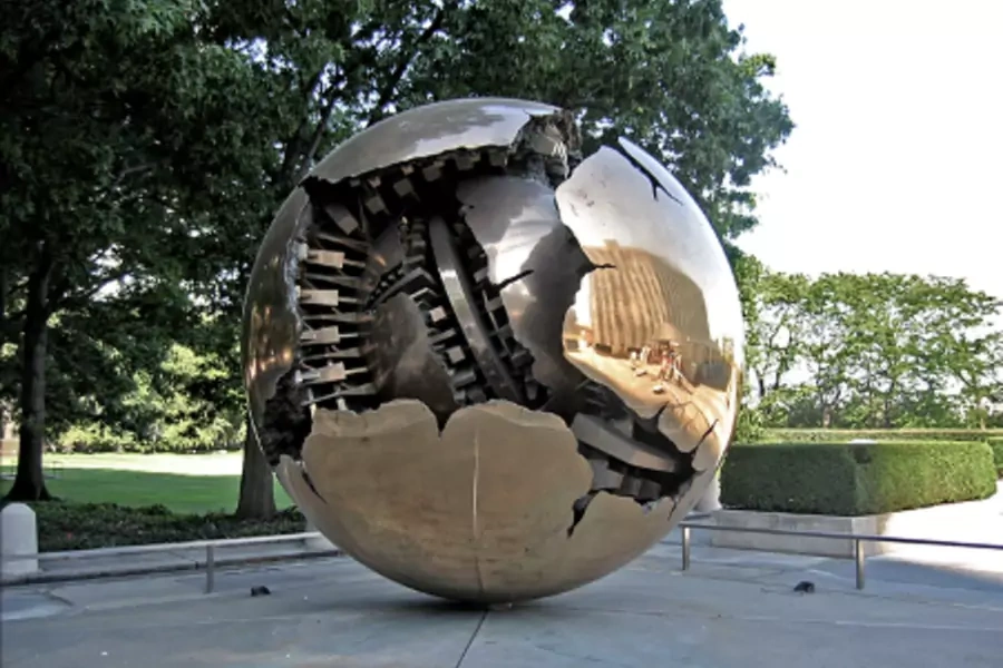 Sphere within a Sphere by Arnaldo Pomodoro, United Nations (New York).