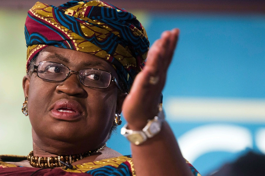 Ngozi Okonjo-Iweala, then Nigeria's Finance Minister, takes part in a discussion on "Challengers of Job-Rich and Inclusive Growth: Growth and Reform Challenges" during the World Bank/IMF Annual Meeting in Washington on October 8, 2014.