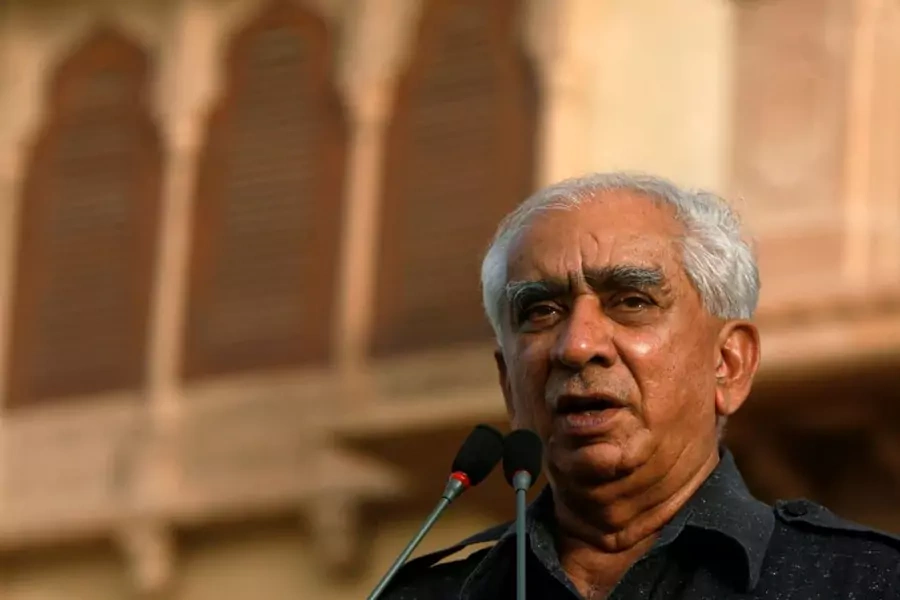 Jaswant Singh speaking at a ceremony to promote his book on Mohammed Ali Jinnah in 2010.