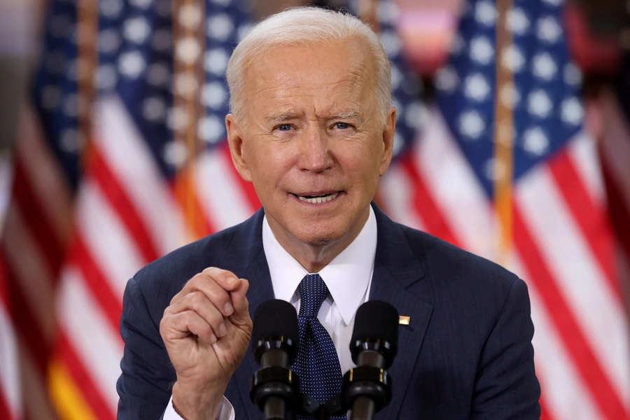 U.S. President Joe Biden speaks about his $2 trillion infrastructure plan.