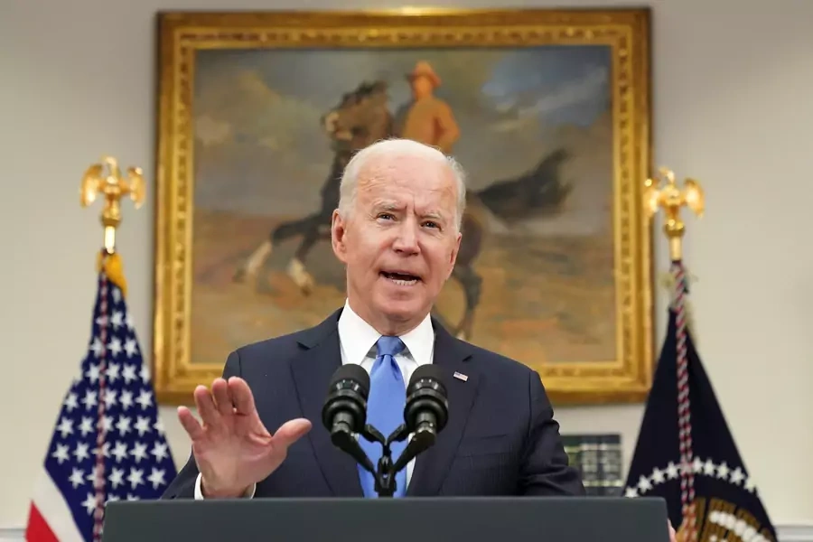 U.S. President Joe Biden speaks about the Colonial Pipeline shutdown.