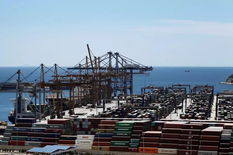 View of the Piraeus Container Terminal, near Athens, Greece, on June 6, 2016.