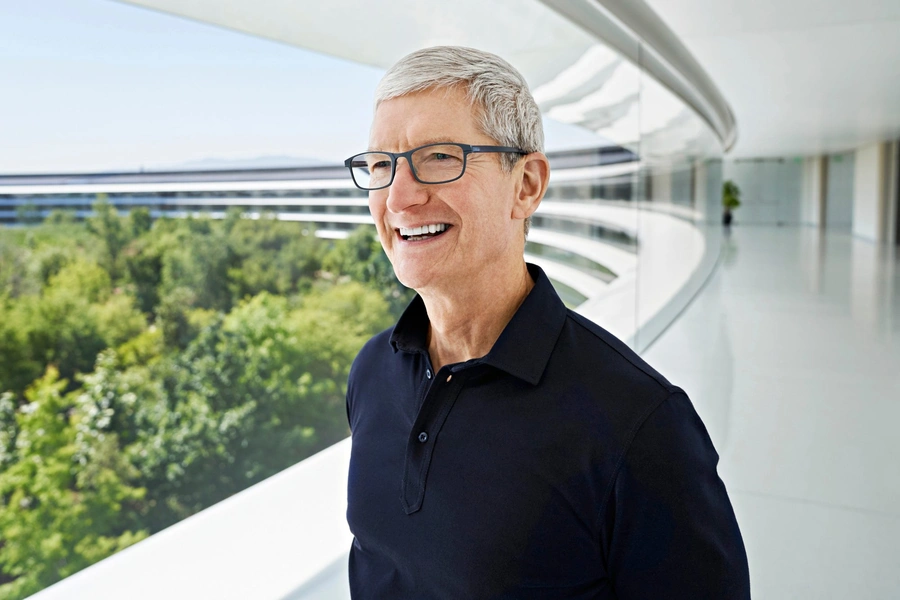 Tim Cook at Apple's headquarters in Cupertino, CA.