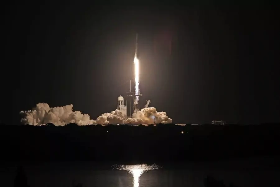 SpaceX's Inspiration 4 launches from the Kennedy Space Center in Cape Canaveral, Florida, on September 15, 2021. 