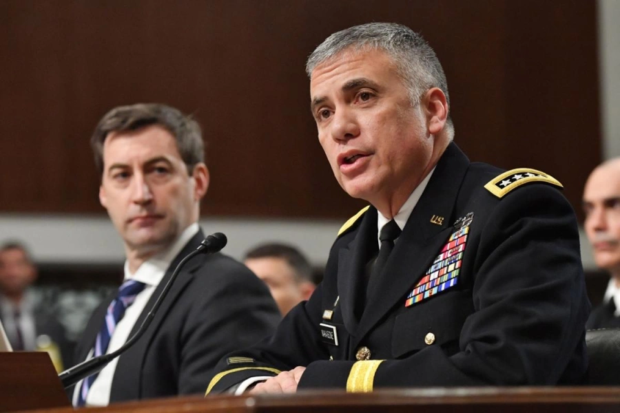 General Paul Nakasone, commander of Cyber Command, testifies before Congress in February of 2019.