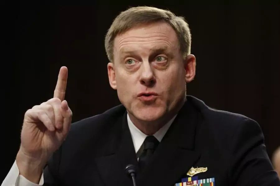 Former National Security Agency Director Michael Rogers testifies before Congress in June 2017.