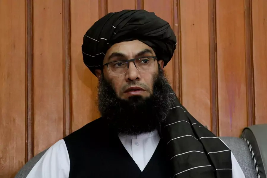Taliban Minister of Virtue and Vice Sheikh Mohammad Khalid attends the news conference about a new command of hijab by Taliban leader Mullah Haibatullah Akhundzada, in Kabul, Afghanistan on May 7, 2022.