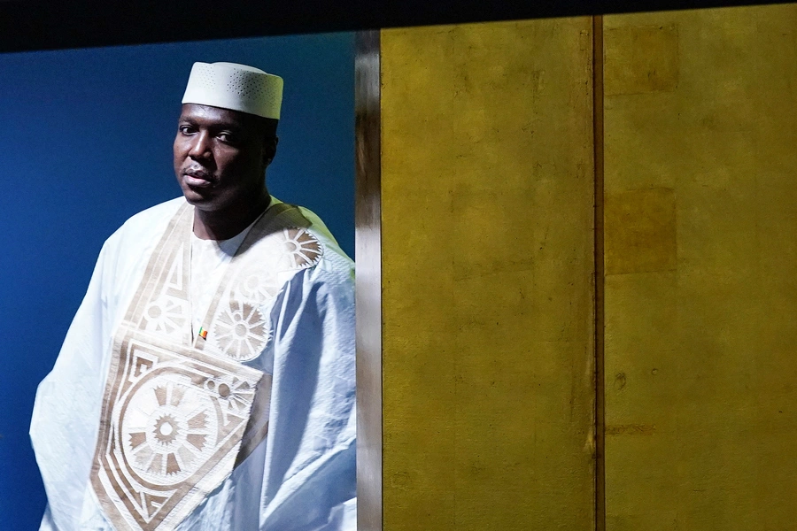 Republic of Mali's Prime Minister Abdoulaye Maiga before addressing the 77th Session of the United Nations General Assembly at UN Headquarters in New York City, U.S., on September 24, 2022.