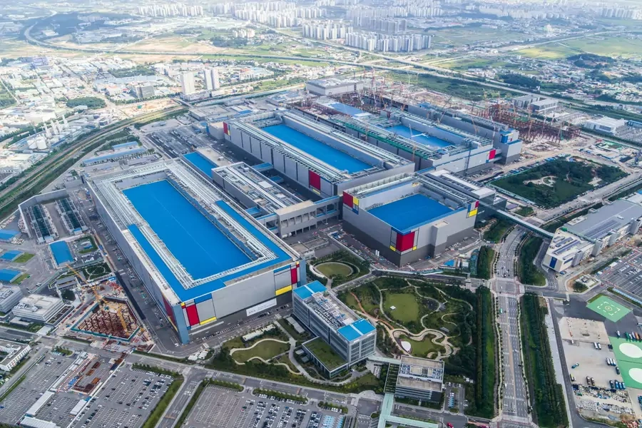 A view of Samsung Electronics' chip production plant at Pyeongtaek, South Korea.