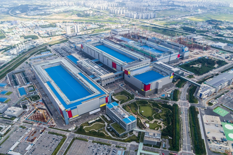 A view of Samsung Electronics' chip production plant at Pyeongtaek, South Korea.