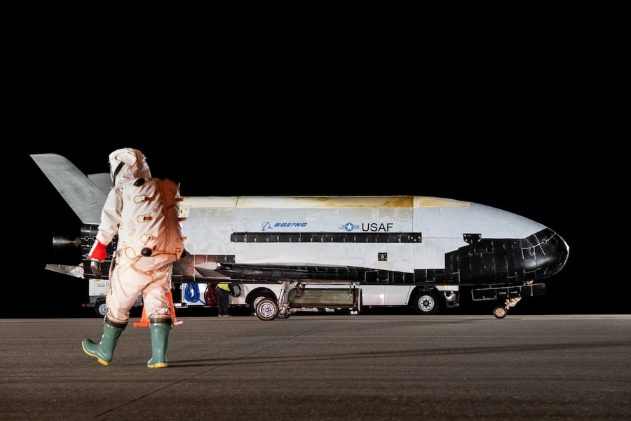 The X-37B orbital test vehicle concludes its sixth successful mission on November 12, 2022. 