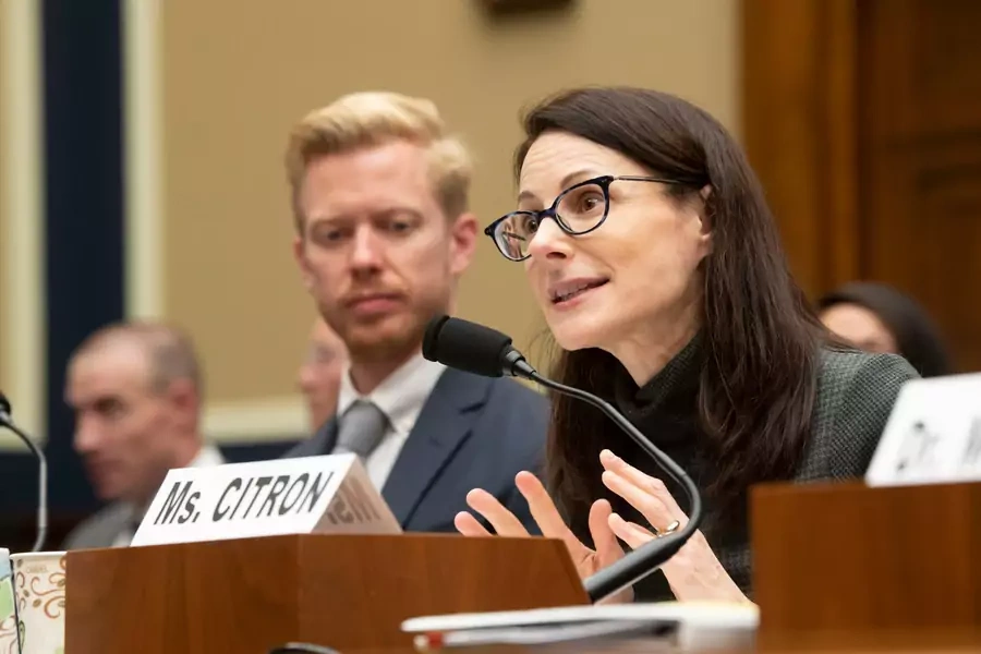 Professor Danielle Citron testifies before the House Committee on Energy and Commerce on fostering a healthier internet for consumers in Washington DC, on October 16, 2019. 
