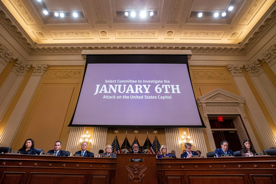 Public hearings at the U.S. House Select Committee to investigate the January 6 attack on the U.S. Capitol in Washington