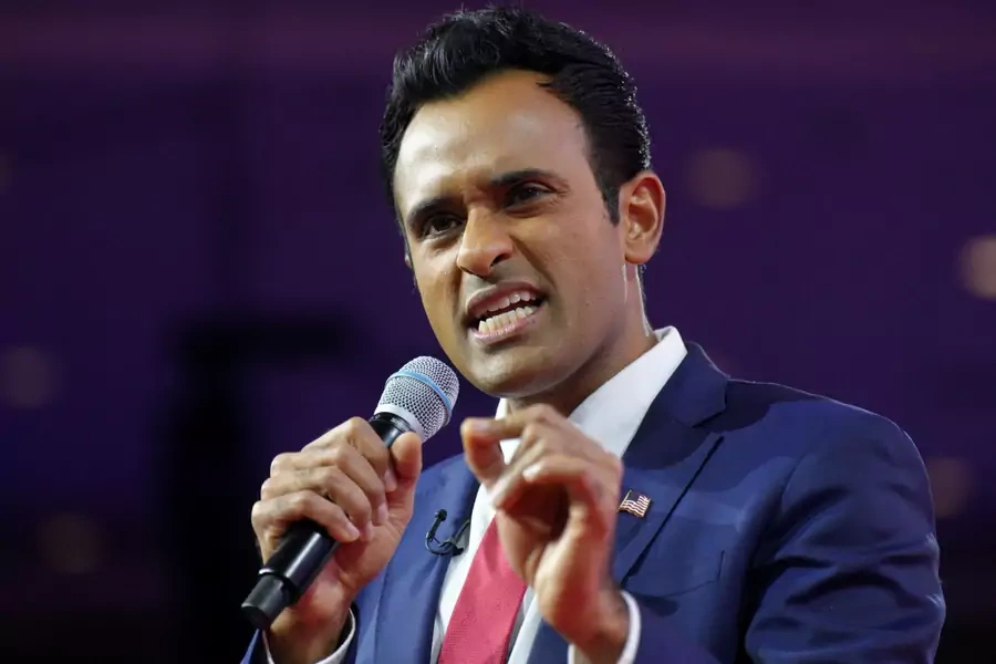 Vivek Ramaswamy speaks at the Conservative Political Action Conference (CPAC) in National Harbor, Maryland, on March 3, 2023. 