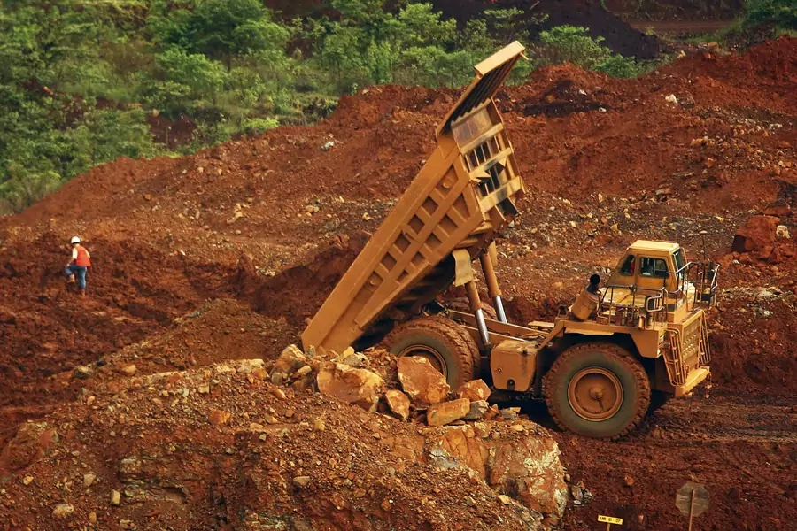 The digging of raw nickel ore near Sorowako, Indonesia's Sulawesi island, on January 8, 2014. 