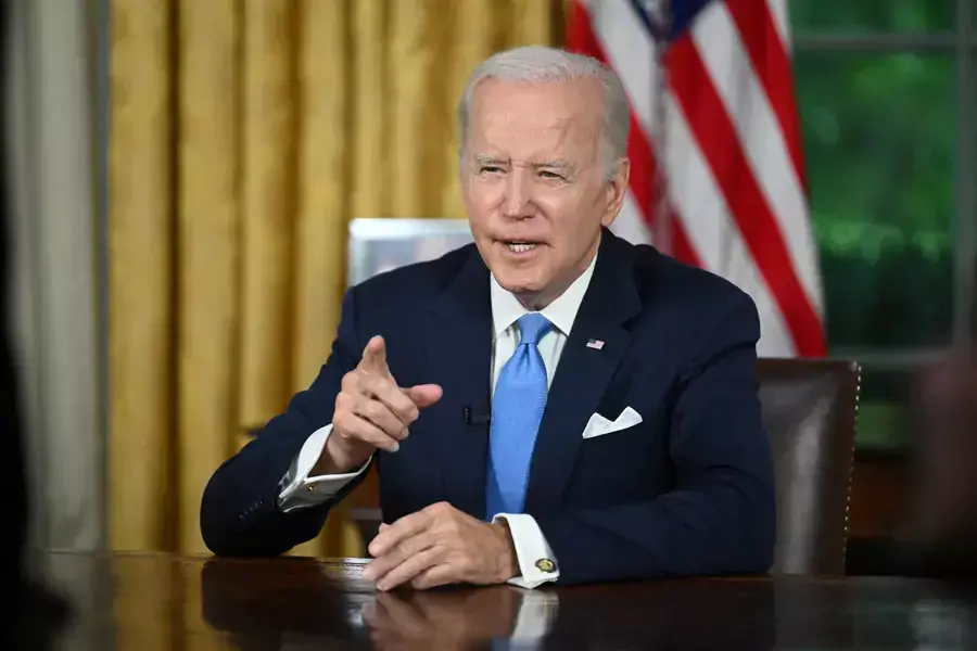 U.S. President Joe Biden addresses the nation after he signed the bipartisan legislation that lifted the nation’s debt ceiling of $31.4 trillion. 