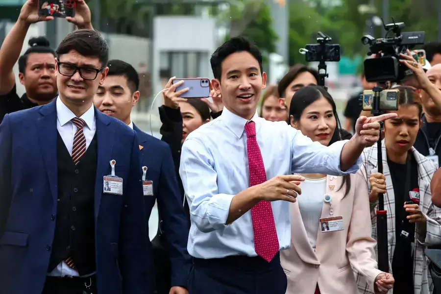 Move Forward Party leader Pita Limjaroenrat leaves after voting for house speaker, at the parliament in Bangkok, Thailand, on July 4, 2023.