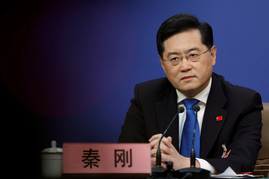 Qin Gang attends a news conference on the sidelines of the National People's Congress (NPC) in Beijing, China March 7, 2023.