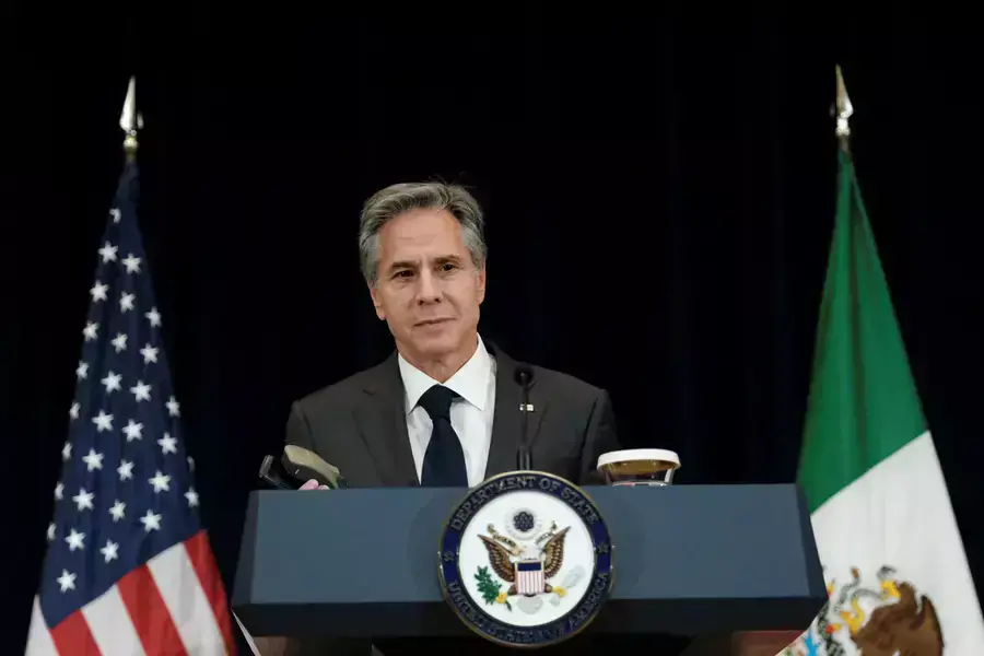 U.S. Secretary of State Antony Blinken attends the opening of the U.S.-Mexico High-Level Security Dialogue on October 13, 2022.