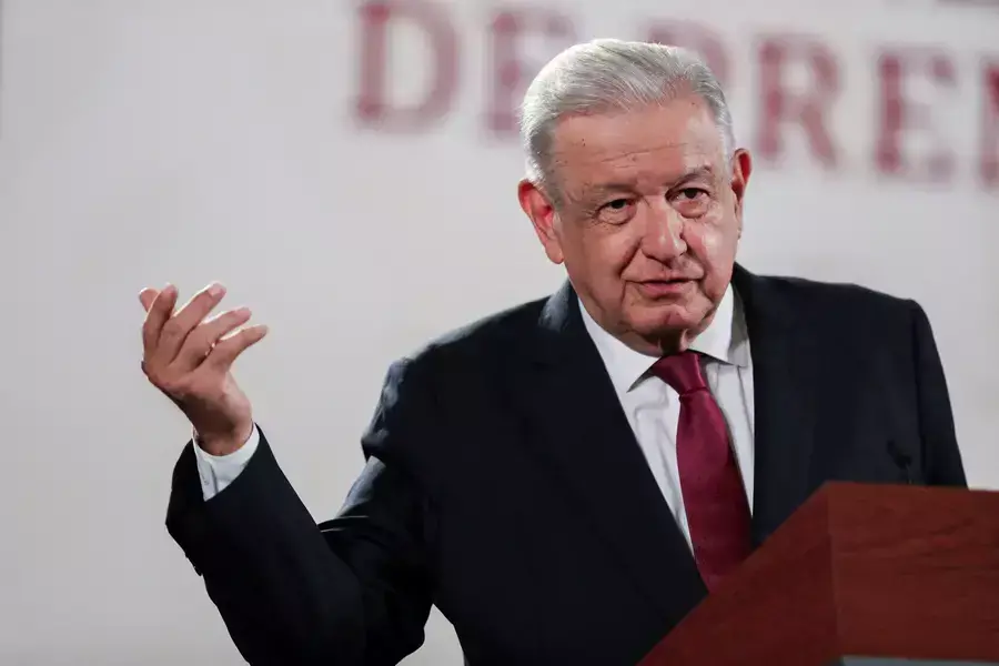 Mexico’s President Andrés Manuel López Obrador holds one of his daily news conferences on September 7, 2023.