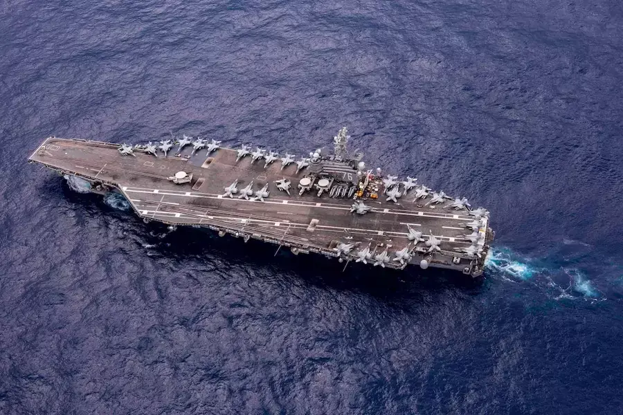 The USS Ronald Reagan transits the Philippine Sea on October 4, 2023.