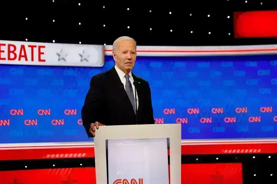 U.S. President Joe Biden attends the presidential debate hosted by CNN in Atlanta, Georgia, on June 27, 2024. 
