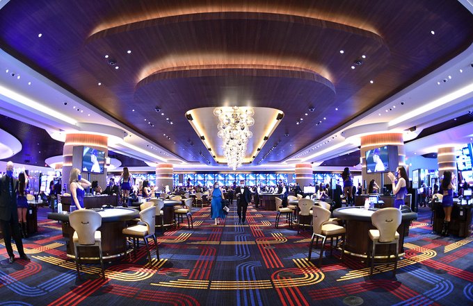 Guests attend the Circa Resort & Casino grand opening event in Las Vegas, Nevada